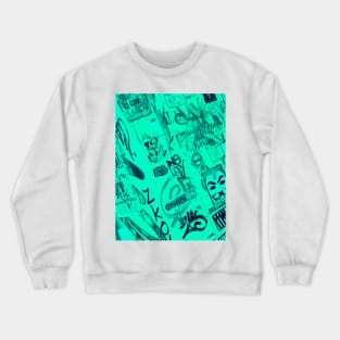 Green Street Art New York Stickers Crewneck Sweatshirt